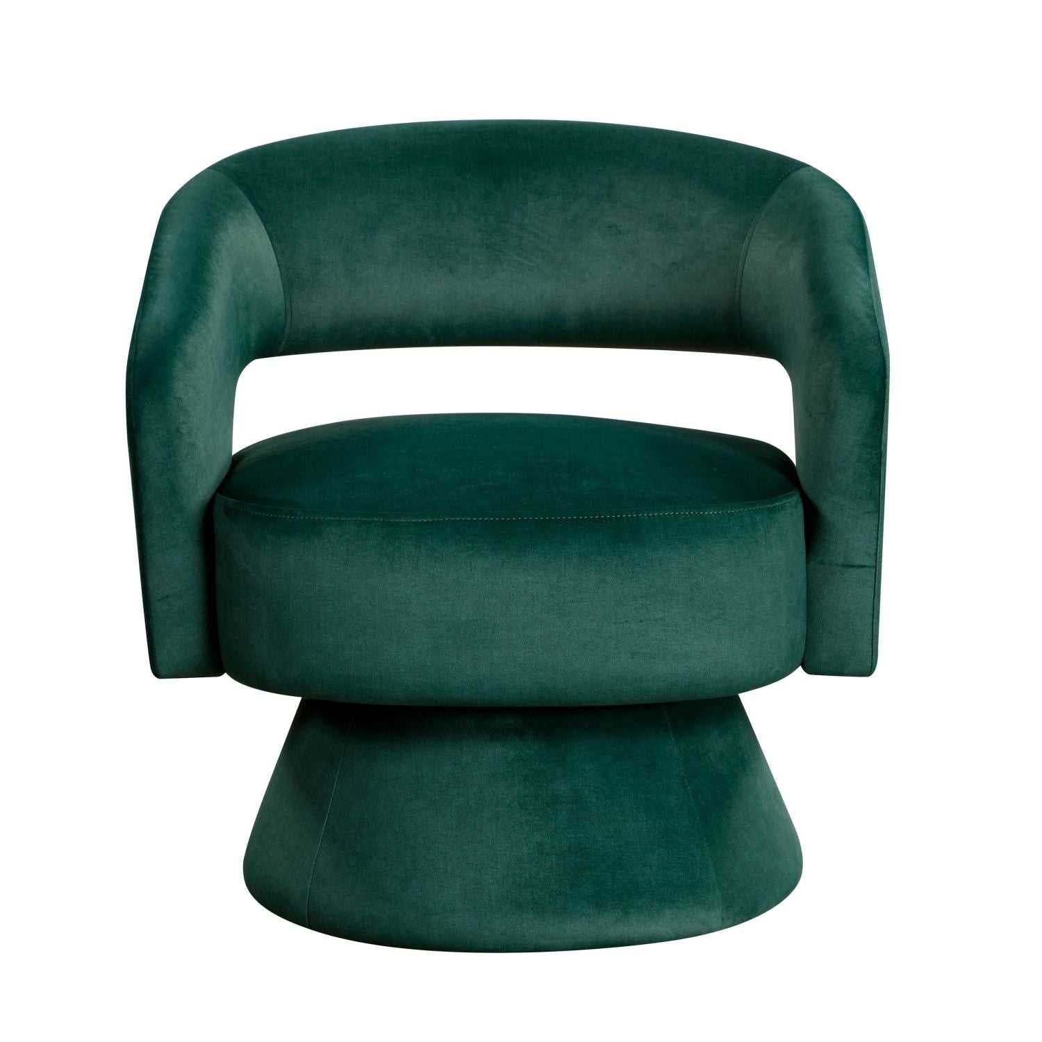 Modern Luxury Swivel Accent Chair 1pc Green Velvet Upholstery Solid Wood Stylish Home Furniture - luxuryhomedecoridea.com