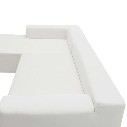 109*68" Modular Sectional Living Room Sofa Set, Modern Minimalist Style Couch, Upholstered Sleeper Sofa for Living Room, Bedroom, Salon, 2 PC Free Combination, L-Shape, Cream - luxuryhomedecoridea.com