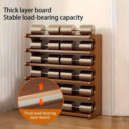 5/6-Layer Shoe Storage Rack - Space-Saving Multi-Layer Organizer with Wood Grain Finish - luxuryhomedecoridea.com