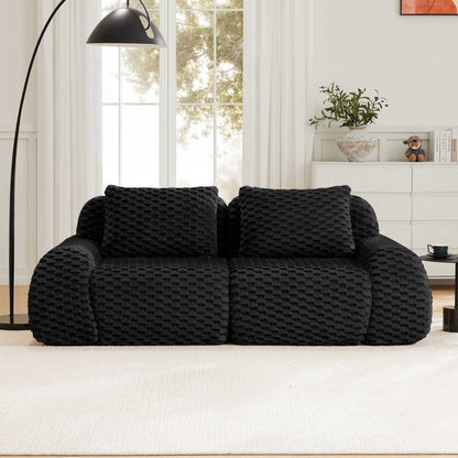 82" Modern Modular Sectional Sofa - Flannelette 2-Seater Couch with Deep Seat - luxuryhomedecoridea.com