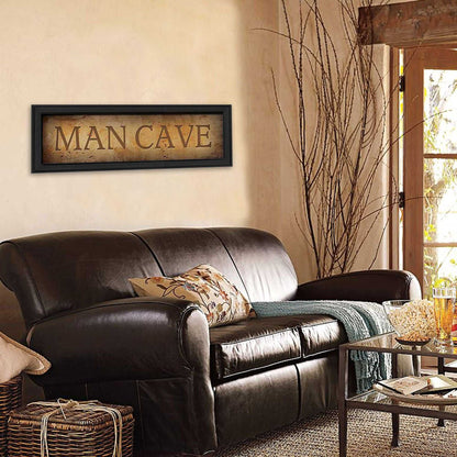 "Man Cave" By John Jones, Printed Wall Art, Ready To Hang Framed Poster, Black Frame - luxuryhomedecoridea.com