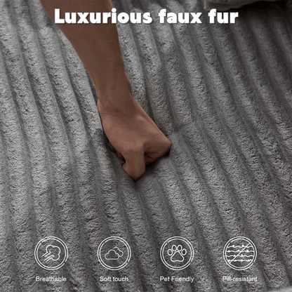 Double Chaise Lounge Chair Indoor,Oversized Upholstered Sleeper Cloud Couch,Deep Seat Luxury Sofa Bed,Sectional Sofa Chaise Love-seat,Corduroy Reading Chair for Living Room,No Assembly Required - luxuryhomedecoridea.com