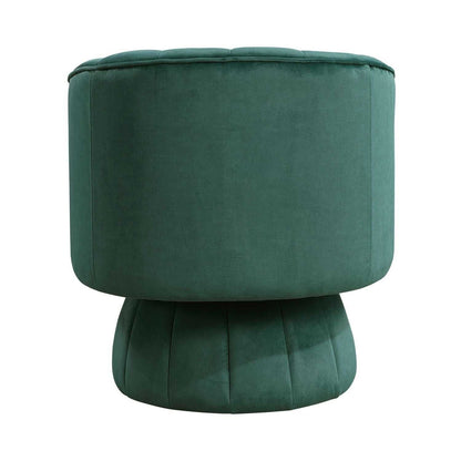 Dark Green Velvet Accent Chair Modern Luxury Living Room Furniture, 1pc Swivel Chair Comfortable Barrel Back - luxuryhomedecoridea.com