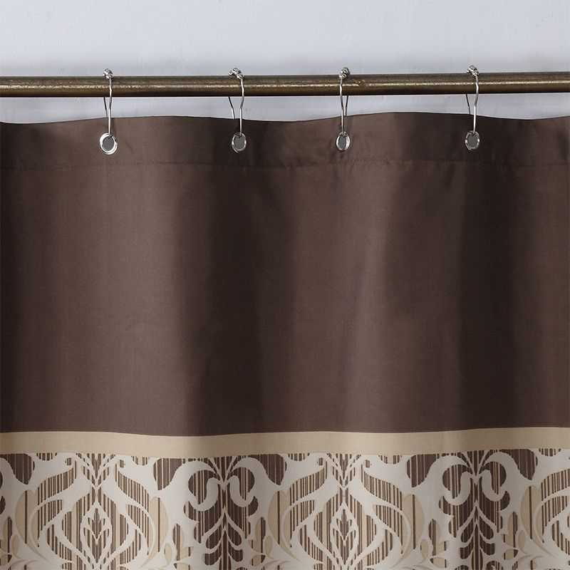 Muwago Sterling Chocolate Farmhouse Style Bathroom Curtain Polyester Waterproof Fabric Bathing Cover Brown Shower Curtain - luxuryhomedecoridea.com