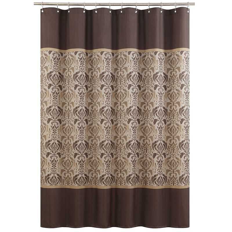 Muwago Sterling Chocolate Farmhouse Style Bathroom Curtain Polyester Waterproof Fabric Bathing Cover Brown Shower Curtain - luxuryhomedecoridea.com