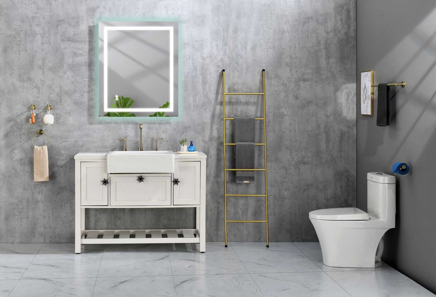 36*28 LED Mirror for Bathroom with Lights; Dimmable; Anti-Fog; Lighted Bathroom Mirror with Smart Touch Button; Memory Function - luxuryhomedecoridea.com