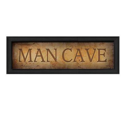 "Man Cave" By John Jones, Printed Wall Art, Ready To Hang Framed Poster, Black Frame - luxuryhomedecoridea.com