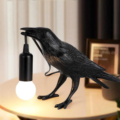 Crow Lamp - Raven Lamp with LED Bulb, Bird lamp, Crow Light Gothic Halloween Decor for Bedside Bedroom Living Room Decor - luxuryhomedecoridea.com