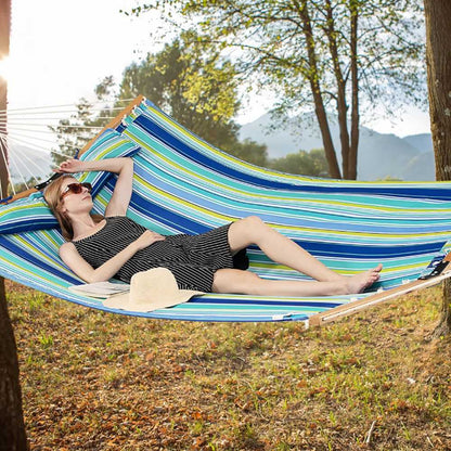 Patio Hammock Foldable Swing Chair Bed with Detachable Pillow - luxuryhomedecoridea.com