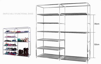 Double Rows Home Shoe Rack Shelf Storage Closet Organizer Cabinet - luxuryhomedecoridea.com