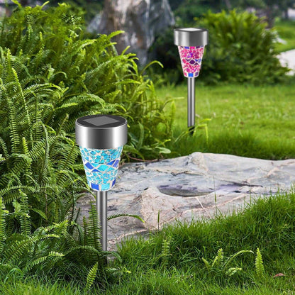 6Packs Solar Garden Lights Outdoor Solar Pathway Lights IP44 Water-resistant Landscape Lights 8Hrs Lawn Lamps for Yard Driveway Walkway - luxuryhomedecoridea.com
