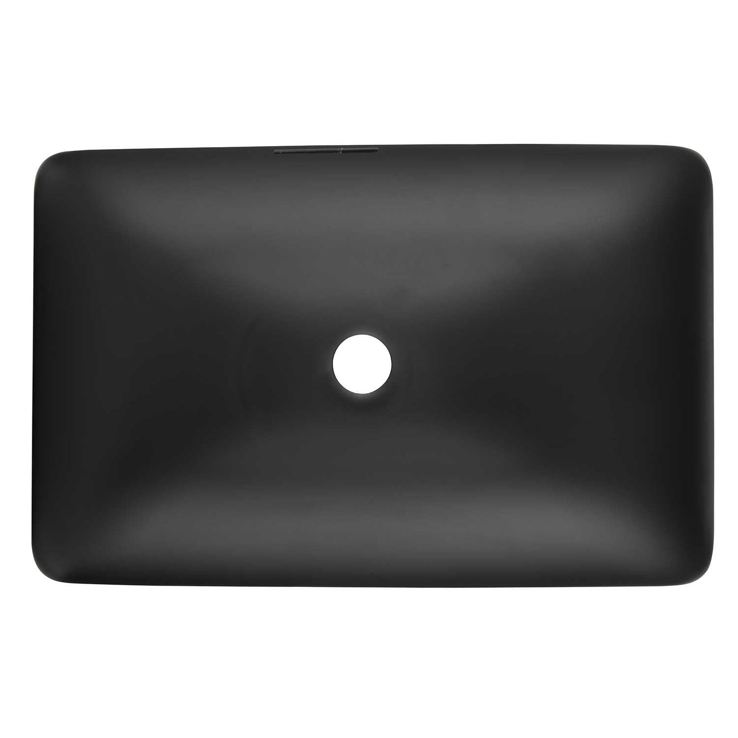 14.38" L -22.25" W -4-3/8 in. H Matte Shell Glass Rectangular Vessel Bathroom Sink in Black with Faucet and Pop-Up Drain in Matte Black - luxuryhomedecoridea.com