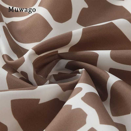 Muwago Shower Curtain With Giraffe Pattern Blackout Waterproof And Mildew Resistant Bathing Cover Aesthetic Bathroom Accessories - luxuryhomedecoridea.com