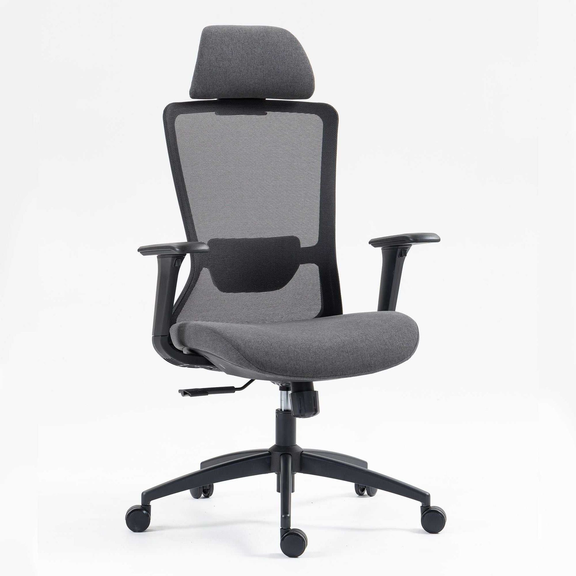 Ergonomic Mesh Office Chair with Adjustable Headrest and Lumbar Support, Breathable Back Design for Home and Office Use 8322H - luxuryhomedecoridea.com