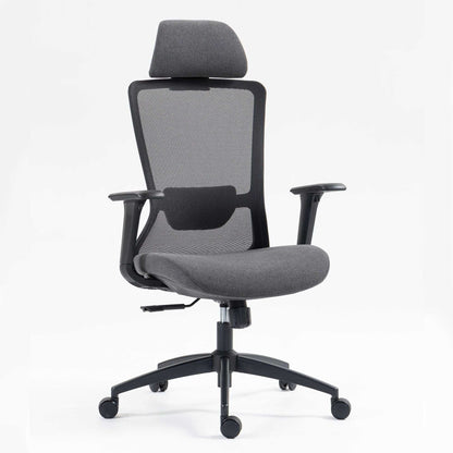 Ergonomic Mesh Office Chair with Adjustable Headrest and Lumbar Support, Breathable Back Design for Home and Office Use 8322H - luxuryhomedecoridea.com