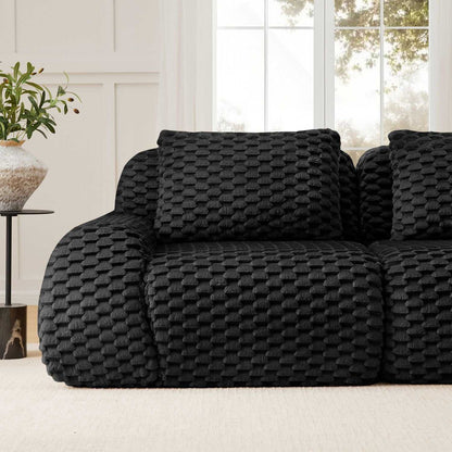 82" Modern Modular Sectional Sofa - Flannelette 2-Seater Couch with Deep Seat - luxuryhomedecoridea.com