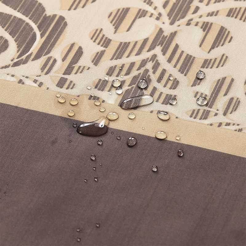 Muwago Sterling Chocolate Farmhouse Style Bathroom Curtain Polyester Waterproof Fabric Bathing Cover Brown Shower Curtain - luxuryhomedecoridea.com