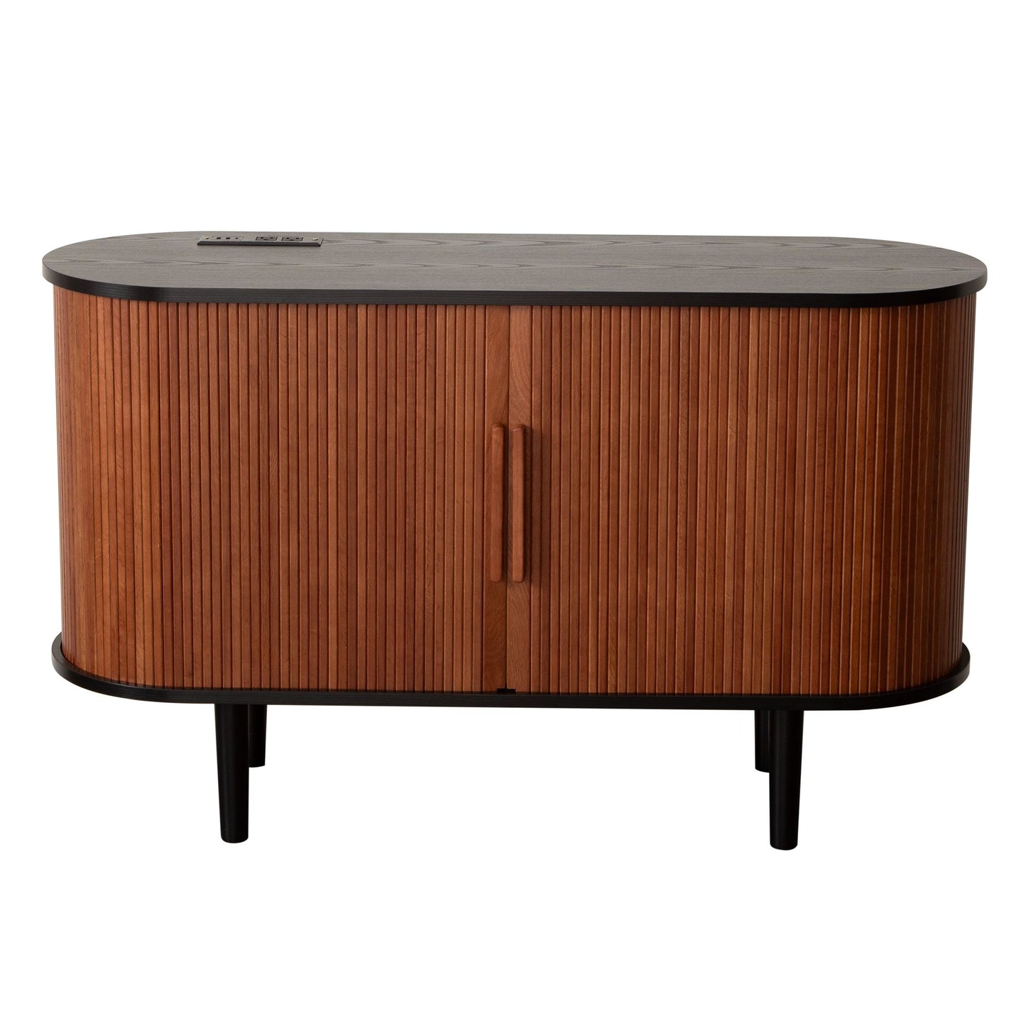 Fralimk Sideboard Buffet Cabinet with Storage, Modern Fluted Storage Cabinet for Dining Room, Tambour Door Console Table for Living Room, Office Storage Cabinet or TV Stand, Accent Sideboard Cabinet - luxuryhomedecoridea.com
