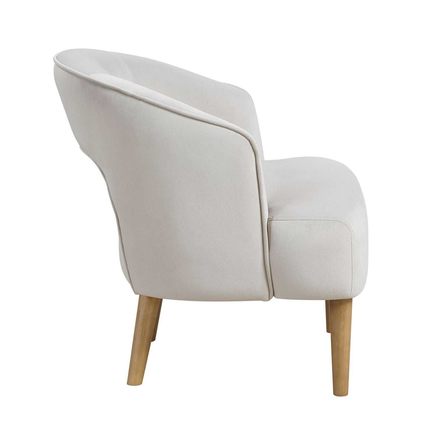 Luxury Home Unique Style Accent Chair Gray Velvet Plush Seat Solid Wood Legs Contemporary Living Room Furniture 1pc - luxuryhomedecoridea.com