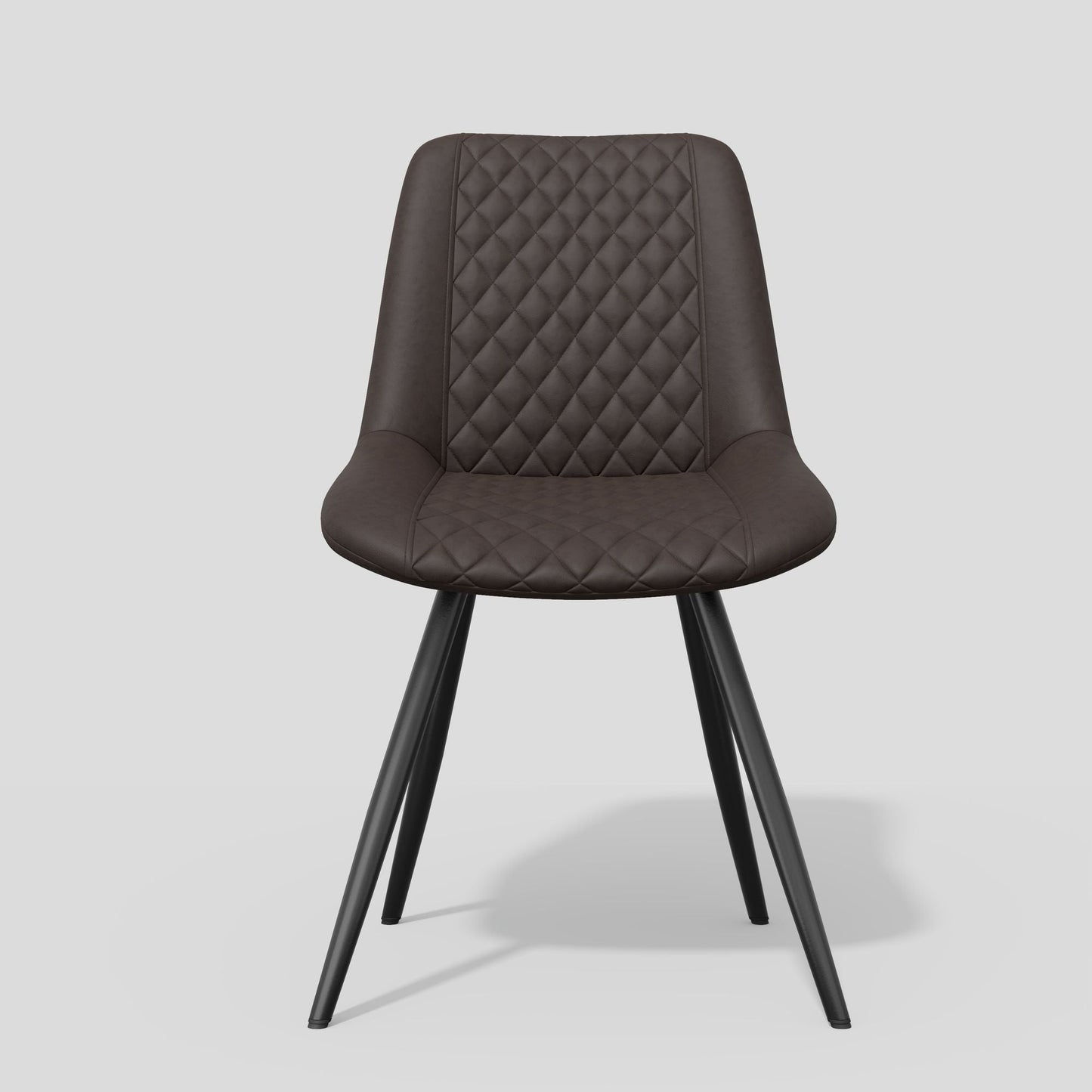 Modern Dining Chairs Set of 2, Top PU Leather Upholstered Dining Room Chairs with Metal Legs, Ergonomic Kitchen Chairs for Kitchen Dinning Room - luxuryhomedecoridea.com