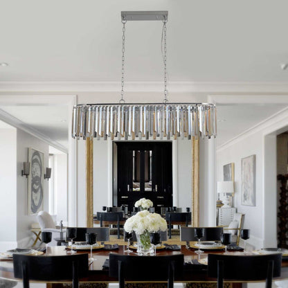 Oval Crystal ceiling chandelier Luxury Home Decor Light Fixture (No Bulbs) - luxuryhomedecoridea.com