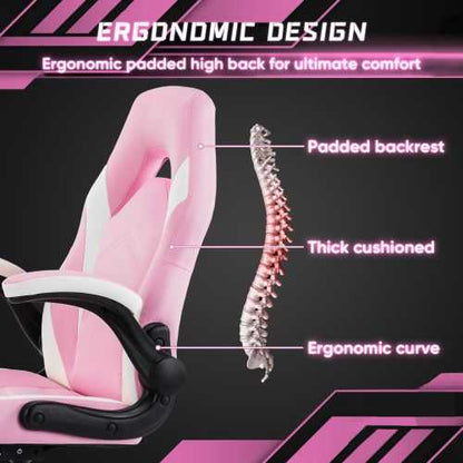 Ergonomic Office Computer Home Gaming Desk Chair Adjustable PU Leather Racing Chair Flip-up Armrest For Christmas Furniture - luxuryhomedecoridea.com