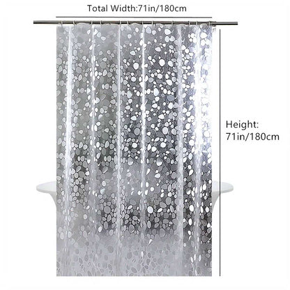 Shower Curtain Liner 3D Transparent EVA Bathroom Curtain Liner Plastic - luxuryhomedecoridea.com