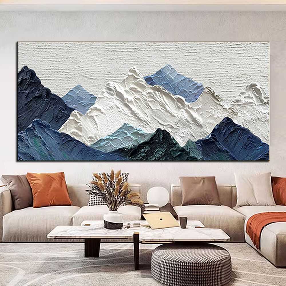 Handmade Oil Painting Thick Texture Abstract Landscape Oil Painting Gorgeous Abstract Landscape 3D Wall Art on Canvas Serene Abstract Landscape 3D Large Wall Art - luxuryhomedecoridea.com