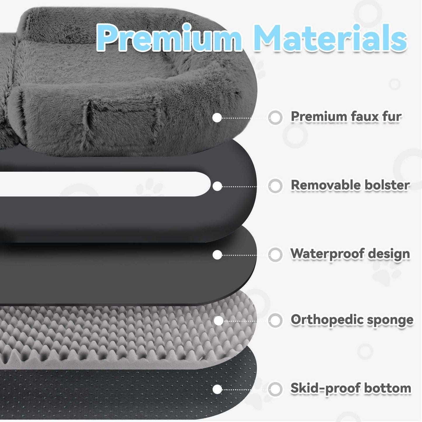 Human Dog Bed, 71"x43"x12" Dog Beds for Large Dogs, Foldable Plush Washable Dog Bed for People Doze Off, Orthopedic Dog Beds for Humans Size Fits You and Pets - luxuryhomedecoridea.com