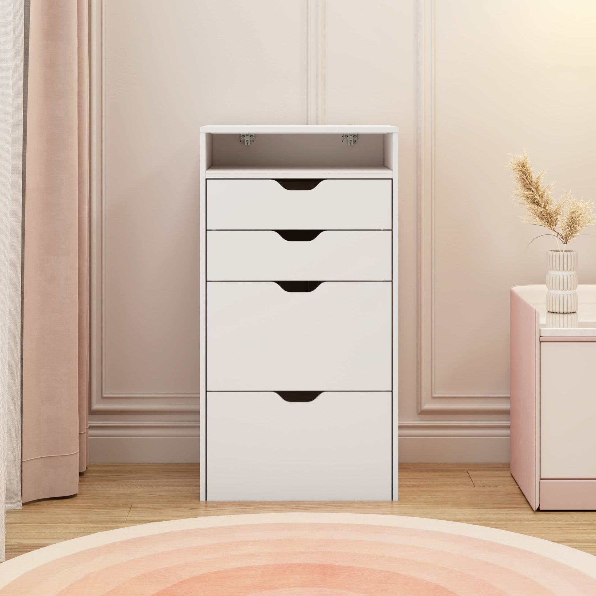 Dressing Table and Stool, 3-in-1 Multifunctional Dressing Table Set, Featuring Three-color Lighting Modes, HD Mirror, Two Sliding Drawers, and a Hidden Storage Stool - luxuryhomedecoridea.com