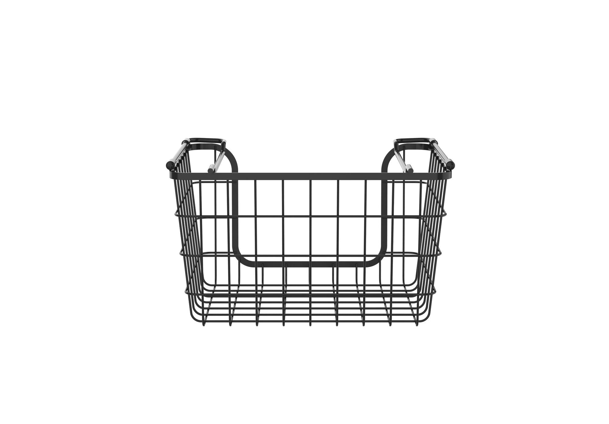 Oceanstar Stackable Metal Wire Storage Basket Set for Pantry, Countertop, Kitchen or Bathroom – Black, Set of 3 - luxuryhomedecoridea.com