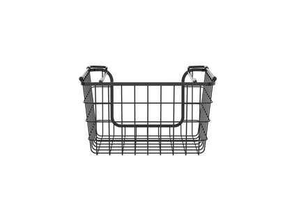 Oceanstar Stackable Metal Wire Storage Basket Set for Pantry, Countertop, Kitchen or Bathroom – Black, Set of 3 - luxuryhomedecoridea.com