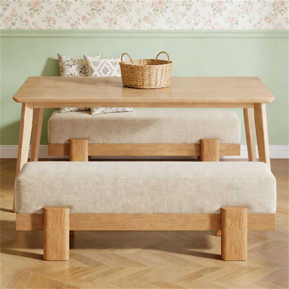 55" Modern Dining Bench - Upholstered Kitchen & Living Room Seating - luxuryhomedecoridea.com