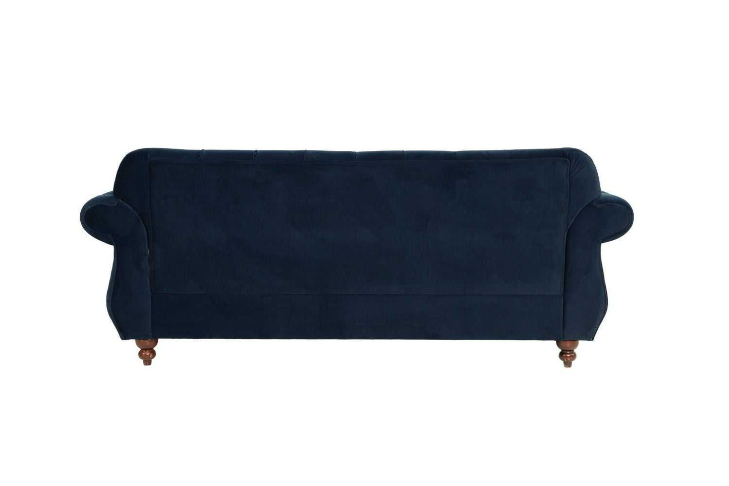 Formal Luxury Look 1pc Indigo Velvet Sofa w Pillows Living Room Furniture Couch - luxuryhomedecoridea.com
