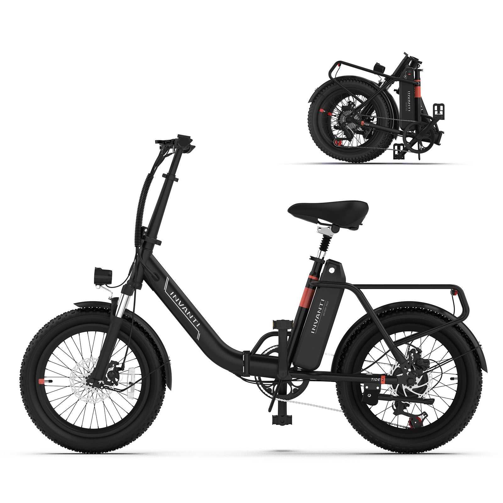 INVANTI EB11 Electric Bike 500W Folding Bike 48V 10.4AH 7S Shimano Electric Bicycle - luxuryhomedecoridea.com