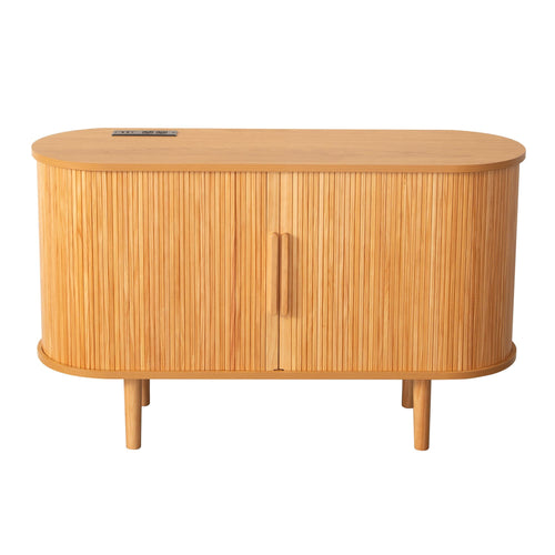 Fralimk Sideboard Buffet Cabinet with Storage, Modern Fluted Storage Cabinet for Dining Room, Tambour Door Console Table for Living Room, Office Storage Cabinet or TV Stand, Accent Sideboard Cabinet - luxuryhomedecoridea.com