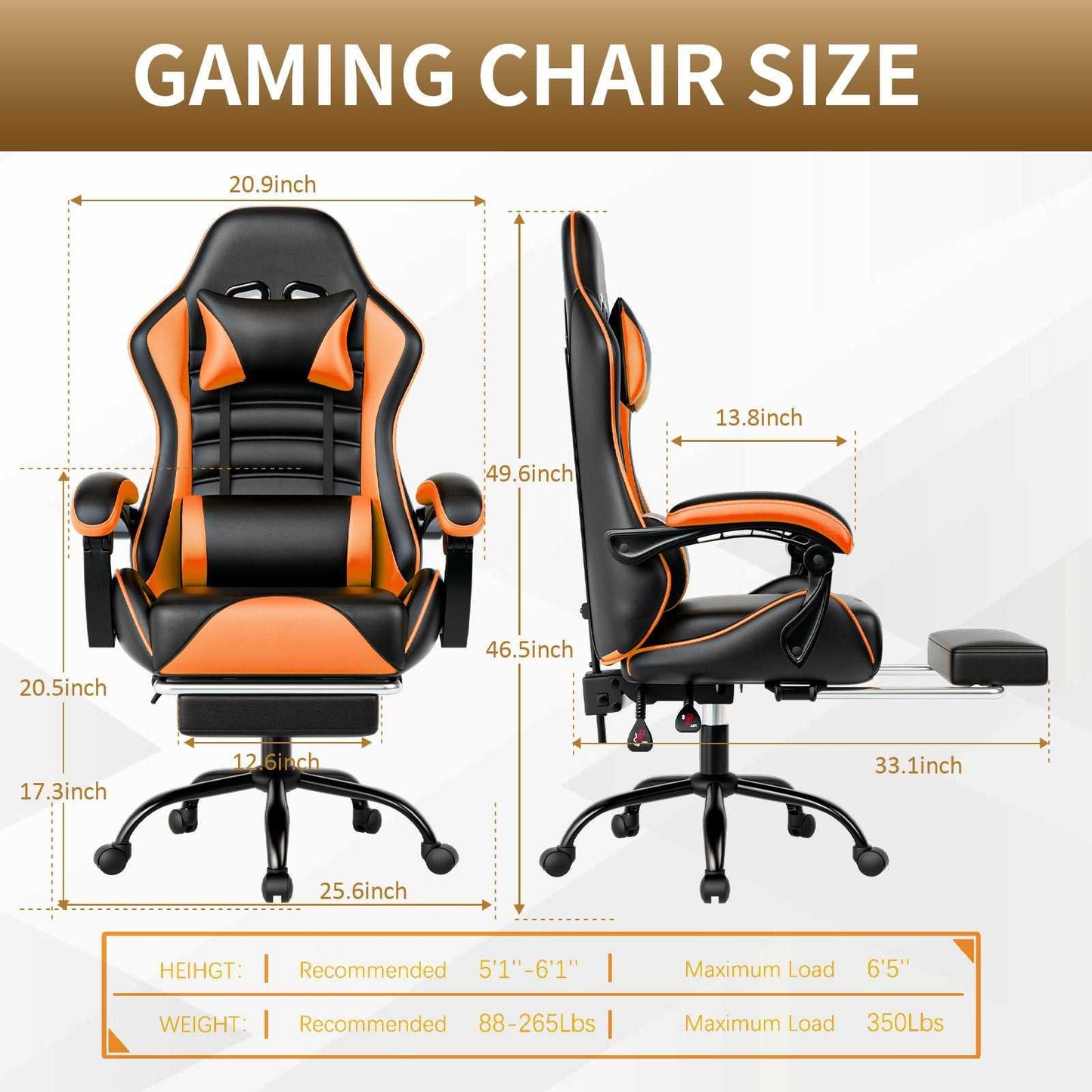 Ergonomic Gaming Chair for Adults, Comfortable Computer Chair for Heavy People, Adjustable Height Office Desk Chair with Wheels, Breathable Leather Video Game Chairs - luxuryhomedecoridea.com