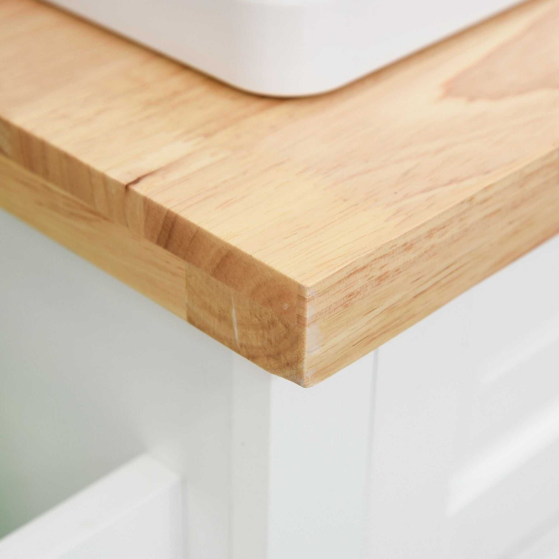 Rolling Kitchen Cart, White, Wood Top, Spice/Towel Rack, Storage Drawers, Movable Dining Room Trolley - luxuryhomedecoridea.com