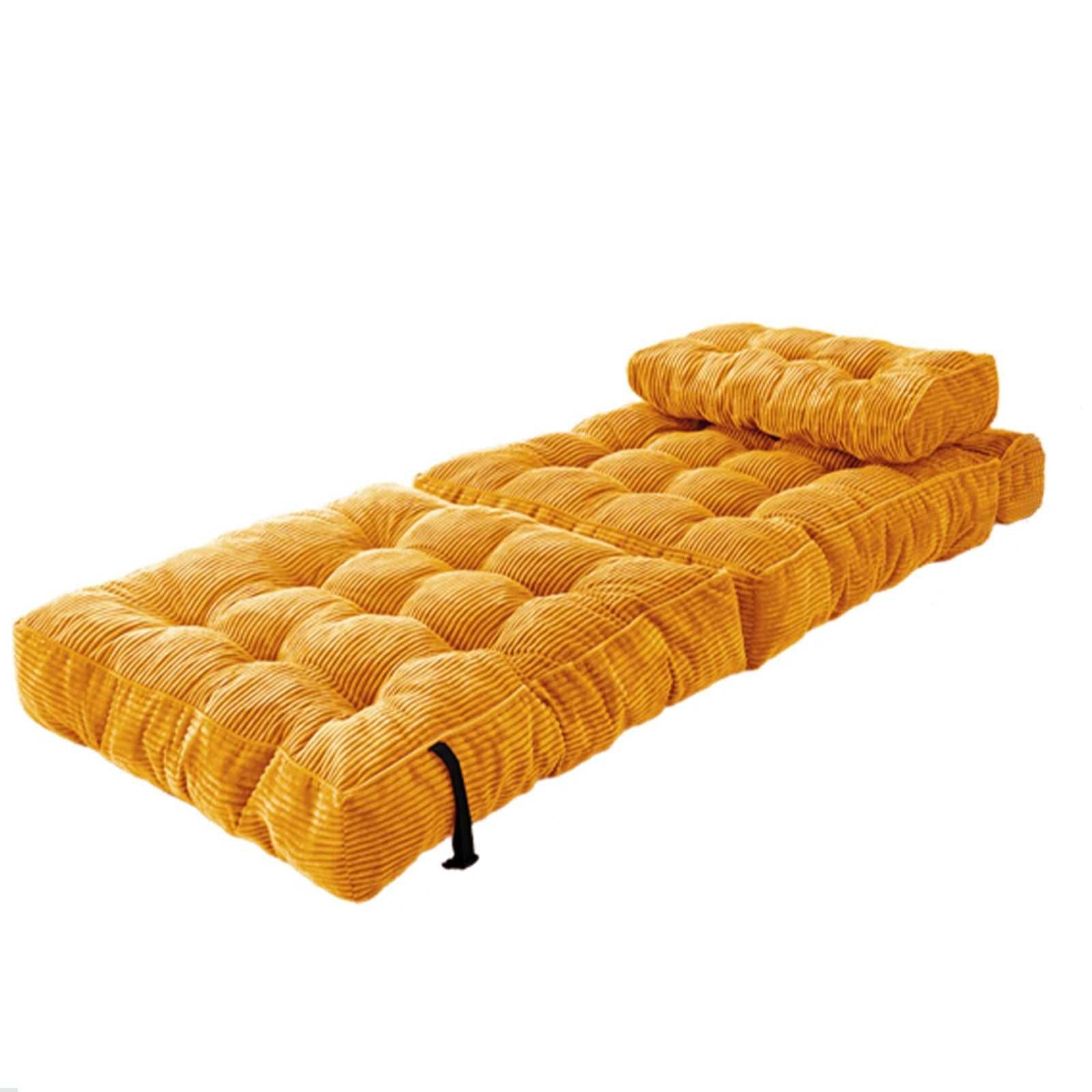 Modern Memory Foam Compressed Sofa Chair,Folding Sofa Bed, Convertible Sleeping Chair With Backrest Support And Soft Corduroy Fabric,Fold Couch Bed With Pillow For Small Spaces - luxuryhomedecoridea.com