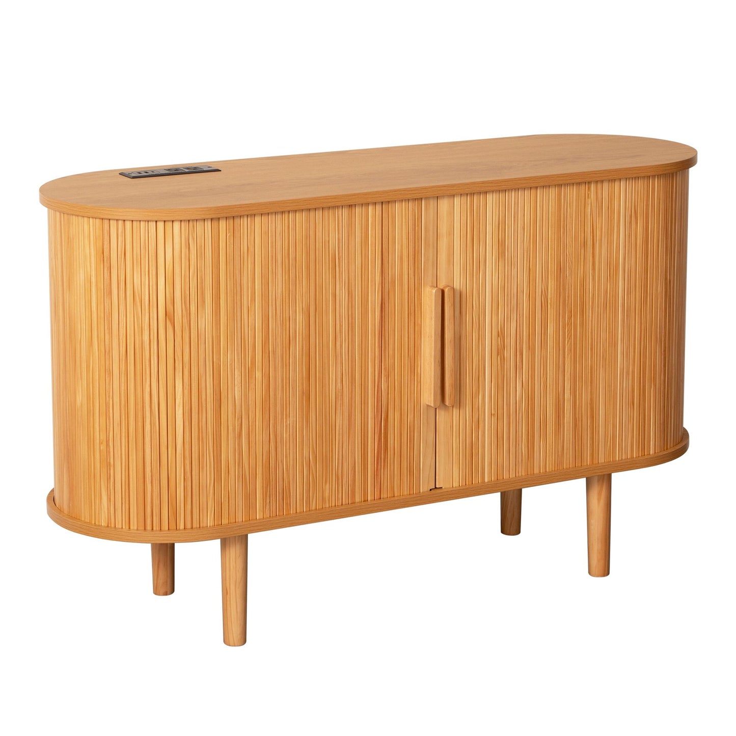 Fralimk Sideboard Buffet Cabinet with Storage, Modern Fluted Storage Cabinet for Dining Room, Tambour Door Console Table for Living Room, Office Storage Cabinet or TV Stand, Accent Sideboard Cabinet - luxuryhomedecoridea.com