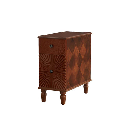2 Drawer Modern Sofa Side Table, Narrow Side Table, Slim Nightstand for Living Room, Bedroom(Expect Arrival Date 2025/4/16) - luxuryhomedecoridea.com