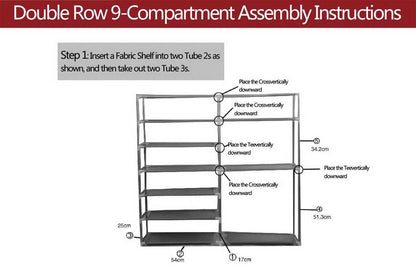 Double Rows Home Shoe Rack Shelf Storage Closet Organizer Cabinet - luxuryhomedecoridea.com