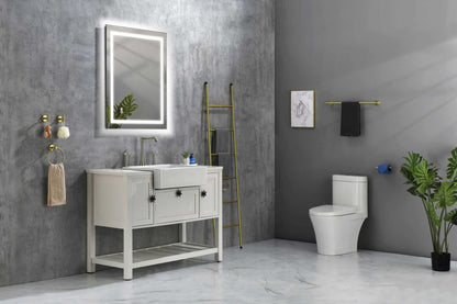 36*28 LED Mirror for Bathroom with Lights; Dimmable; Anti-Fog; Lighted Bathroom Mirror with Smart Touch Button; Memory Function - luxuryhomedecoridea.com
