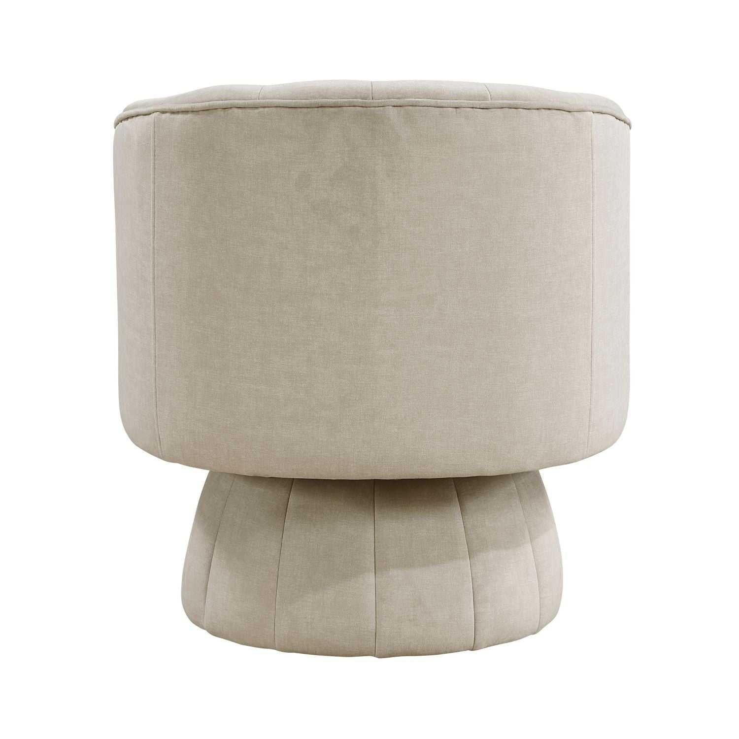 Taupe Velvet Accent Chair Modern Luxury Living Room Furniture, 1pc Swivel Chair Comfortable Barrel Back - luxuryhomedecoridea.com