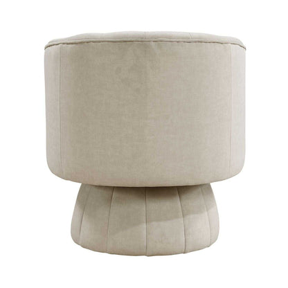 Taupe Velvet Accent Chair Modern Luxury Living Room Furniture, 1pc Swivel Chair Comfortable Barrel Back - luxuryhomedecoridea.com