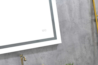 36*28 LED Mirror for Bathroom with Lights; Dimmable; Anti-Fog; Lighted Bathroom Mirror with Smart Touch Button; Memory Function - luxuryhomedecoridea.com