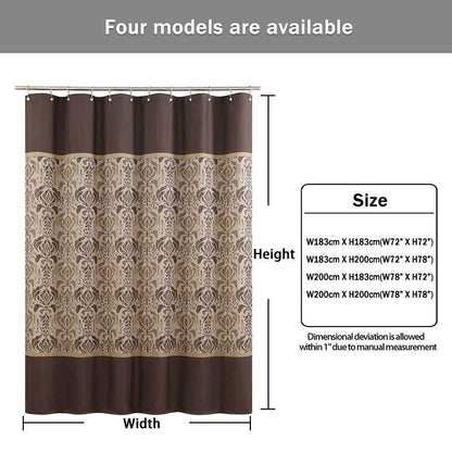 Muwago Sterling Chocolate Farmhouse Style Bathroom Curtain Polyester Waterproof Fabric Bathing Cover Brown Shower Curtain - luxuryhomedecoridea.com