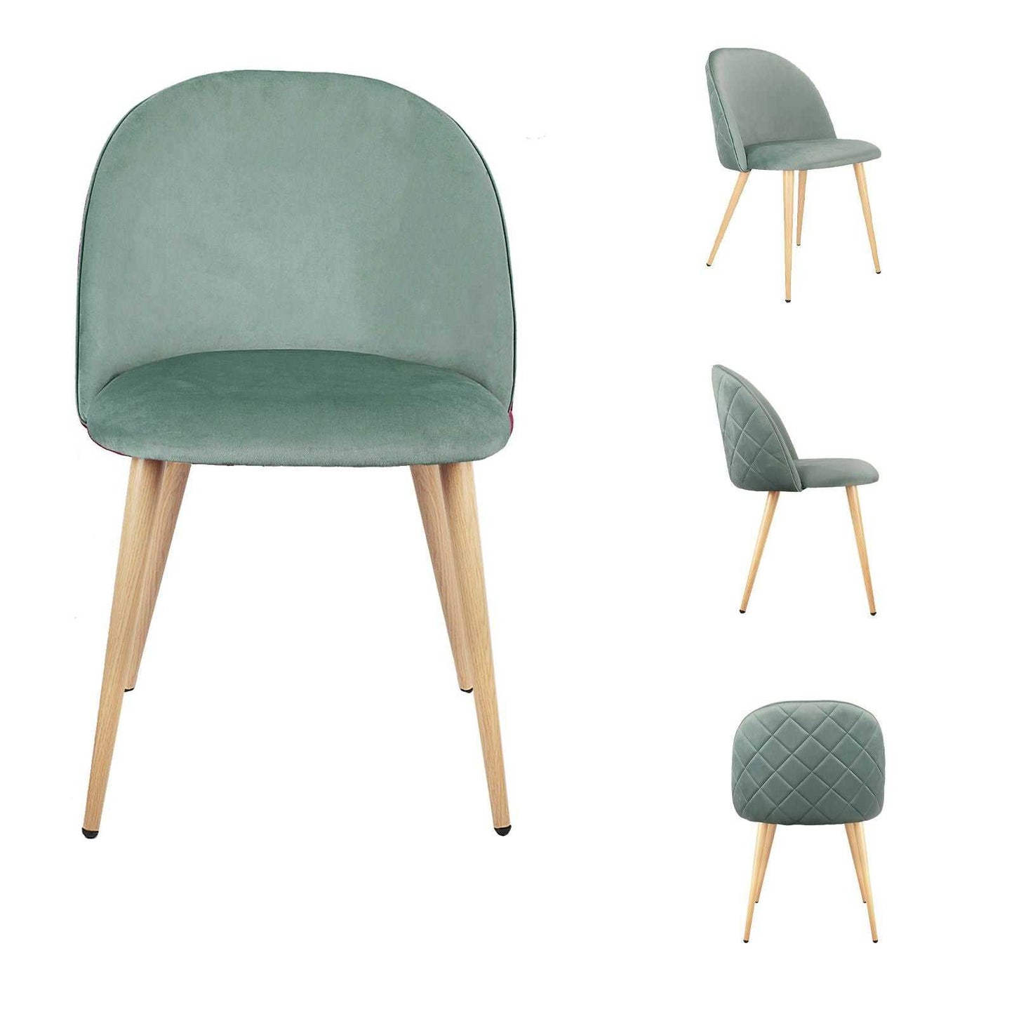 Living Room Chairs Velvet Chairs Side Chairs Modern Style Upholstered Armchairs for Leisure, Restaurant, Makeup, Set of 2 - luxuryhomedecoridea.com