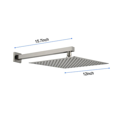 12 inch Wall Mount Rainfall Square Shower Head - luxuryhomedecoridea.com
