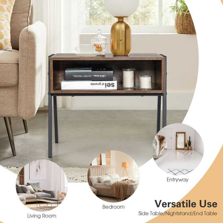2 Pieces Stackable Night Stand Bedside End Table Set - luxuryhomedecoridea.com